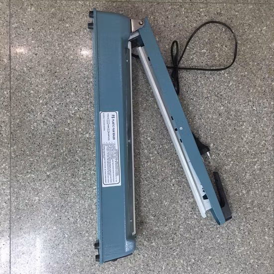 Máquina de selagem a pedal manual seladora de calor direto para sacos e filmes com impressora e blocos de aquecimento