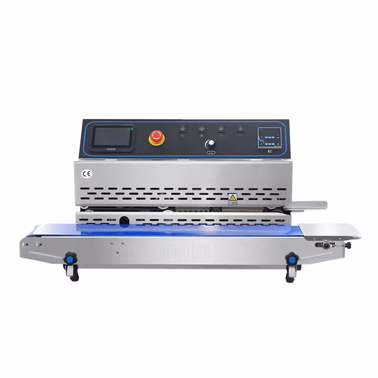 FRP-810I Máquina de selagem inteligente de saco de banda de aço inoxidável Hualian com impressão contínua a jato de tinta