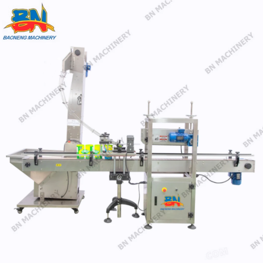 Automatic Online High-Speed Continous Lid Cap Pressing Machine with Cap-Lifting Unscrambler